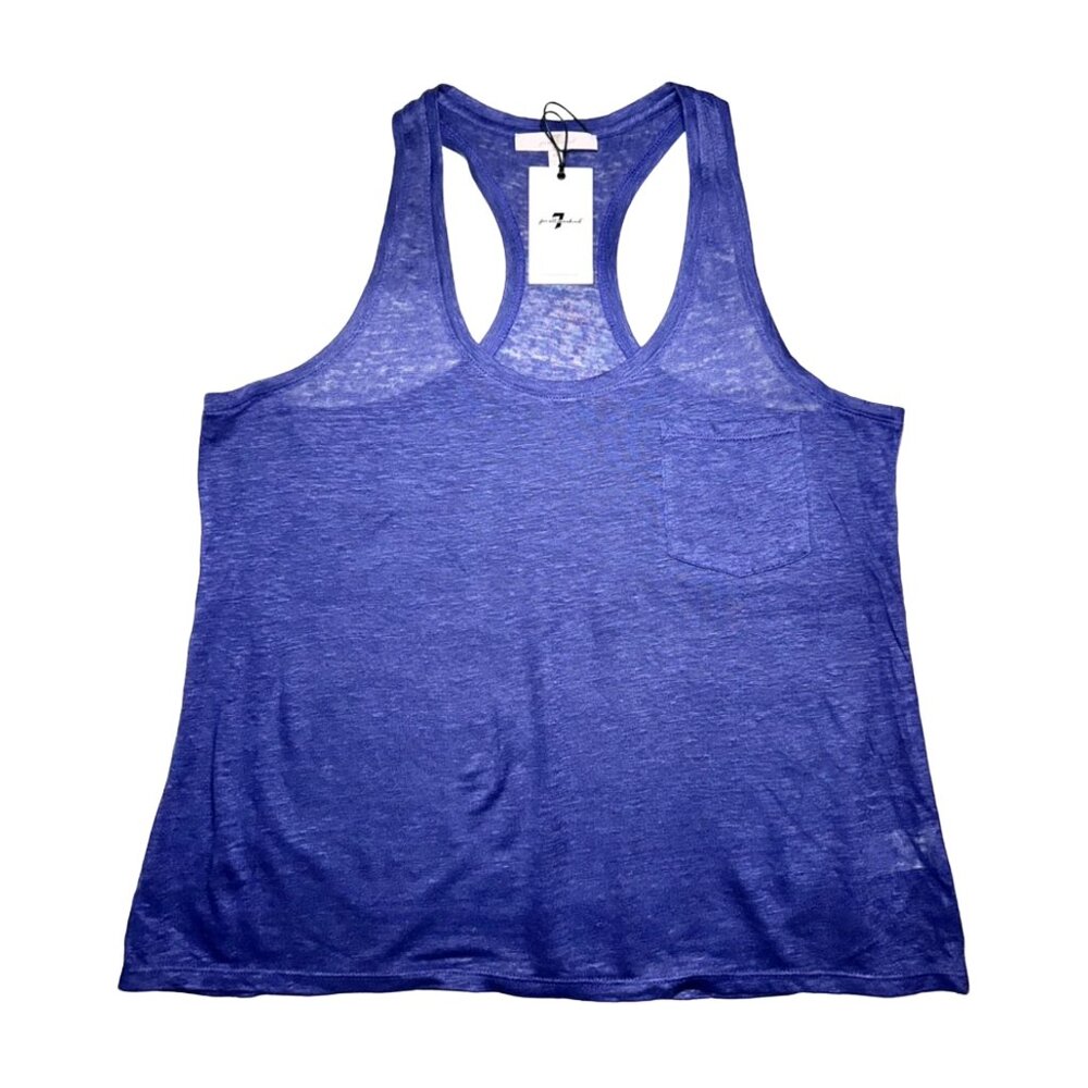 Blue Racerback Tank Top